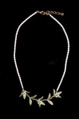 Flowering Myrtle Pearl Necklace - Blühende Myrte Perlenkette
