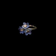 Forget me Not Ring Triple Flower - Vergissmeinnicht Ring 3 Blüten