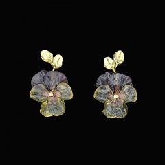 Pansies Large Post Earrings - Stiefmütterchen