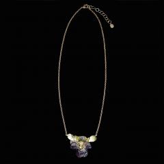 Pansies 16" Flower Leaf Pendant - Stiefmütterchen