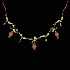 Pomegrante 18" Adj. Garnet Necklace - Granatapfel Collier