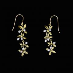 Flowering Thyme Long Wire Earrings - Blühender Thymian