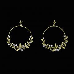 Flowering Thyme Hoop Post Earrings - Blühender Thymian