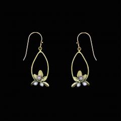 Flowering Thyme Oval Wire Earrings - Blühender Thymian