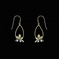 Flowering Thyme Oval Wire Earrings - Blühender Thymian