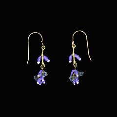 Lavender Dangle Wire Earrings - Lavendel