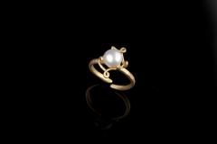 Ring Pea Pod 1 Pearl - Erbsenschote