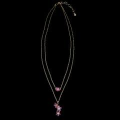 Pinkie Winkie Pendant - 18" DBL - Vergissmeinnicht pink Doppelkettchen