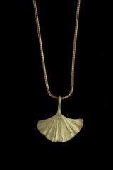 Gingko Single Leaf Pendant - Ginkgo Blattkette klein