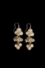 Hydrangea Shower Wire Earrings - Hortensie Ohrhänger lang