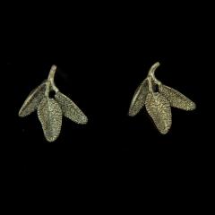 Petite Herb - Sage Post Earrings - Salbei Ohrstecker