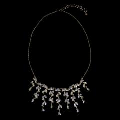 Petite Leaf Mini Statement Necklace - Kleine Blätter Collier klein