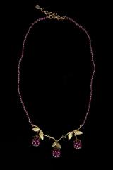 Raspberry Beaded Necklace - Himbeer Collier mit Perlen