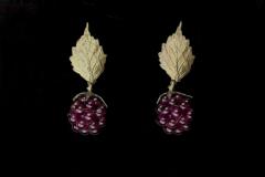 Raspberry Leaf Post Earrings - Himbeer Ohrstecker