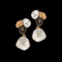 River Pebble Post Earrings - Flusskieselstein Ohrstecker