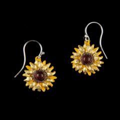 Van Gogh Sunflower Wire Drop Earrings - Van Gogh Ohrhänger