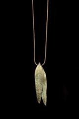 Eucalyptus Double Leaf Pendant long - Eukalyptus Doppelblatt Kette lang