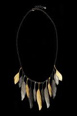 Feather Tricolor Necklace - Feder Collier dreifarbig