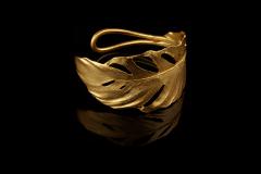 Feather Cuff gold - Feder Armspange gold