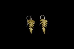 Fern Leaf Wire Earrings - Farnblatt Ohrhänger