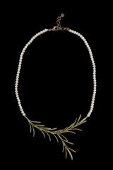 Rosemary Contour Pearl Necklace - Rosmarin Collier mit Perlen