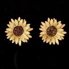 Sunflower Petite Post Earrings - Sunflower Ohrstecker