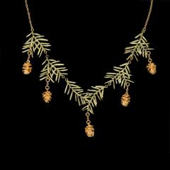 Pine Needle Statement Necklace - Kiefernnadel Collier