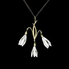 Snowdrops Dangle Pendant long - Schneeglöckchen Kette lang