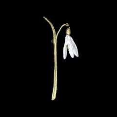 Snowdrops Dainty Brooch - Schneeglöckchen Brosche 1 Blüte