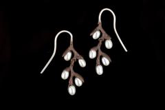 Pussy Willow Wire Earrings - Weidenkätzchen Ohrhänger