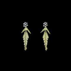 Queen Annes Lace Post Earrings - Wildkarotte Ohrstecker mit Blatt