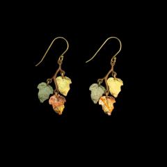 Sugar Maple Wire Earrings 3 leaf small - Zuckerahorn Ohrhänger 3 Blätter klein