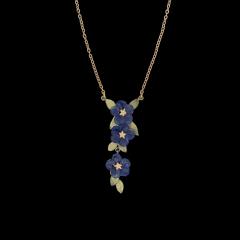 Blue-Eyed-Mary Pendant - Frühlings Gedenkemein Kette