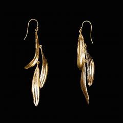 Black-Eyed Susan Petal Wire Earrings - Rauer Sonnenhut